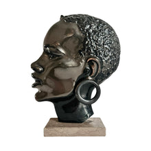 Load image into Gallery viewer, Koperen beeld Afrikaanse vrouw van Manner Hagenauer, Oostenrijk 1950s
